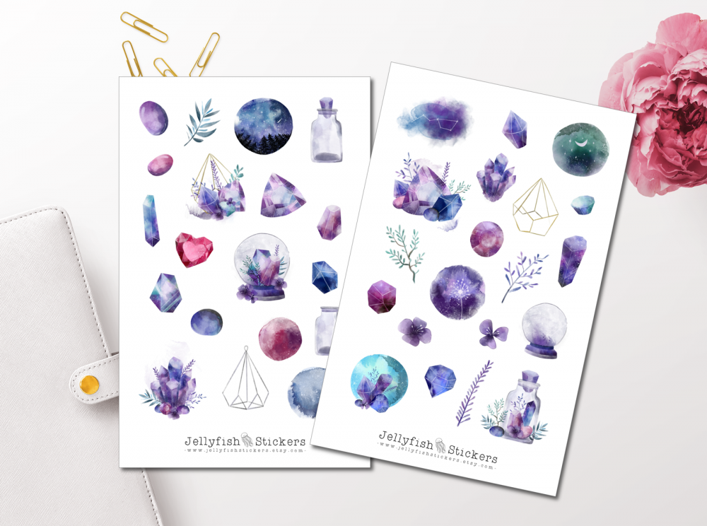 Crystals Sticker Set